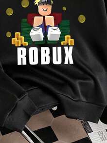 Ciepła bluza z kapturem dla chłopców w wieku nastoletnim z nadrukiem graficznym