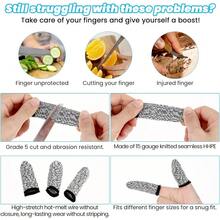 14 Pieces Finger Covers, Ymapinc Finger Sleeve Cots Protector For Finger Tips, Reusable Thumb Finger Protectors Cut Resistant Guards For Kitchen Sculpture Work