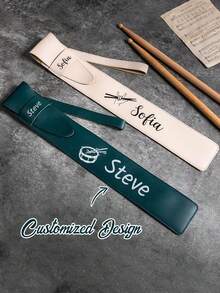 Leather Drumstick Bag With Personalization, Custom Drum Stick Bag, Drummer Gifts,Drumstick Holder Pouch, Gift For Drummer Personalized,Personalized Gifts,Christmas,Christmas Gift,Drumstick Holder,Drumsticks,Gift For Musician,Drumsticks Case,Drumsticks Bag,Music Gift,Drums,Gift For Him - Multicolor - View 1