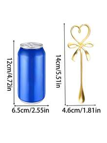 1 Piece/3 Pieces/6 Pieces Coffee Spoon, Long Handle Dessert Spoon, Heart Butterfly Coffee Spoon, Heart Bow Hanging Cup Spoon, Stainless Steel Coffee Stirring Spoon, Table Spoon, Stainless Steel Heart Bow Spoon, Stainless Steel Honey Spoon, Baking Spoon, Ice Cream Spoon, Heart-Shaped Design Spoon, Cute Spoon, Tea Spoon,