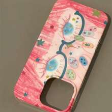 女孩可爱粉色头发和蓝色眼睛设计，兼容 16 Pro Max 手机壳，创意全包保护套，兼容 15、14 Pro、13、15 Pro、16 - 时尚防震 - 彩色 - 查看 3