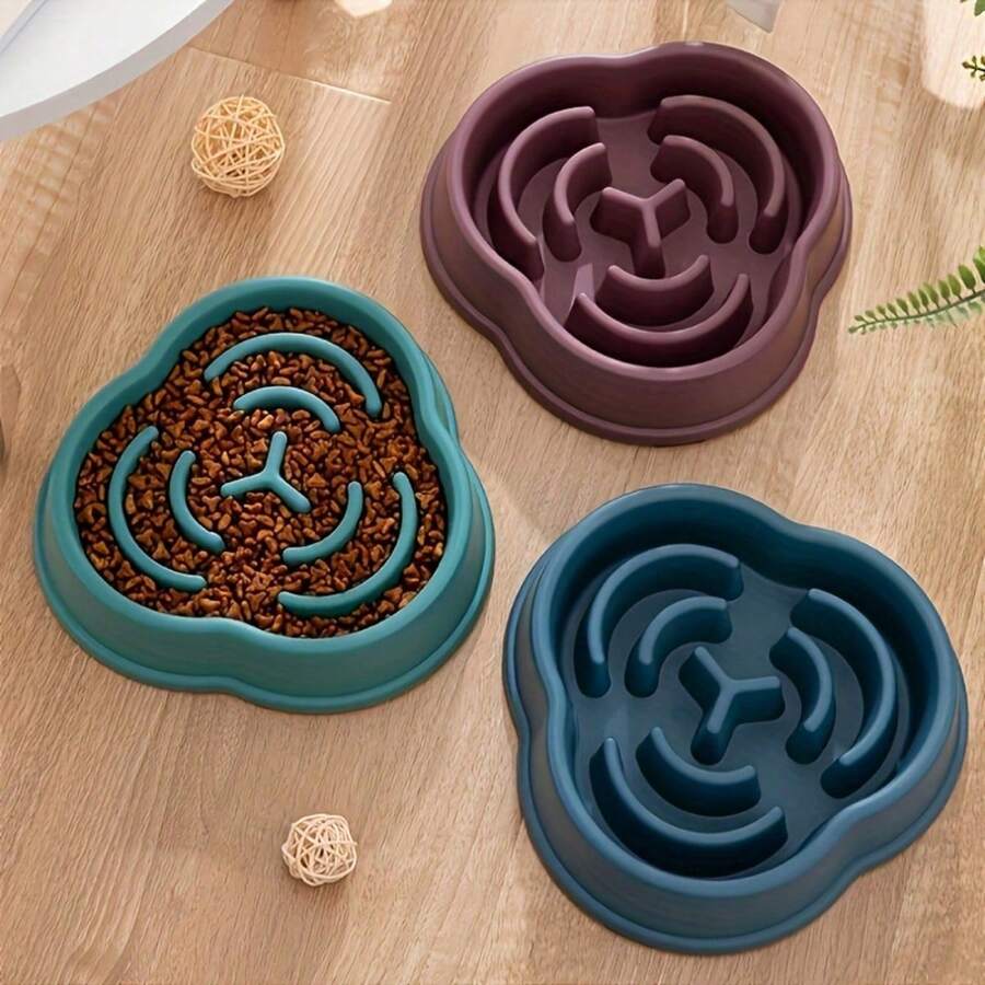 1PC Non-Slip Slow Feeder Dog Bowl - Promotes Healthy Eating & Reduces Bloating For Dogs And Cats With Digestive Issues - Multicolor - View 1