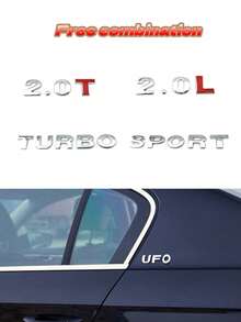 2Pcs 3D Metal Car Letter And Number Decals - DIY Customizable Letter And Number Logo For Vehicle Styling, Zinc Alloy Construction Ensures Longevity And Durability, Perfect For Personalizing The Rear, Side Or Interior Of Your Car, Easy To Apply And Remove Without Residue, UV And Weatherproof, Suitable For All Car Models