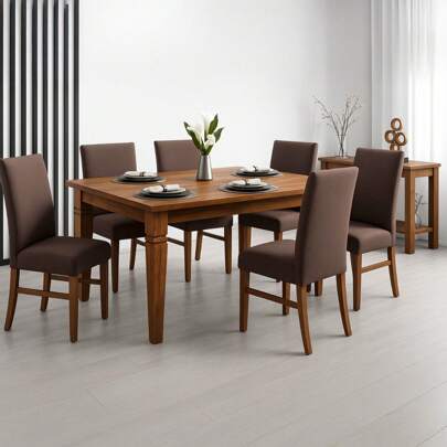 Kit 04 Capas De Cadeira Jantar em Malha Com Elástico