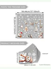 1/2/3sets Christmas Wall Stickers, Christmas Elements Santa Claus Snowman Glass Stickers Window Stickers, Home Holiday Decoration, Static Adsorption, Removable, No Electricity Required.Perfect And Christmas Gift For Couples, Parents And Friends. Christmas Decorations Christmas Decoration Christmas Decorations Home Home Decor Room Decor