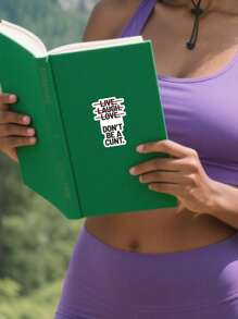 1/3/6 piezas Vive, ríe, ama - Pegatina de vinilo humorística con material de PVC para estuche de teléfono, broma de envejecimiento, pegatina gráfica divertida, meme divertido, regalos para ella, regalos de cumpleaños, pegatinas para adultos, mejores amigas