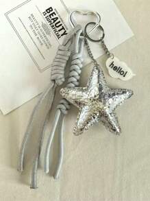 1PC Y2K Style Pink Star Bag Accessory, Chenille Bag Accessory, Keychain Accessories Car Pendant Can Be Used For Bag Pendant Pendant. Gifts Valentine'S Day Stylish For Teen Girls Women College Students Teacher White-Collar Workers Rookies & White-Collar Workers Gift Accessories Decor Present Car Accessories Women Key Chain Charms Back To School Supplies Gifts For Teachers