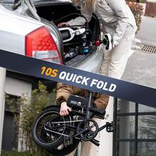 HITWAY E Bike 16 Zoll Elektrofahrrad E Bike, Pedelec mit 250W Motor, 25km/h Geschwindigkeit, 324Wh Batterie E-Fahrräder für Erwachsene BK35S - Schwarz und Weiss - Übersicht 5