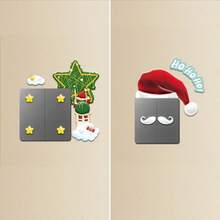 Adesivos de Interruptor com Tema de Natal - Boneco de Neve, Árvore de Natal, Papai Noel, Adesivos Decorativos de Parede de Chapéu de Papai Noel, Adesivos de Parede de Ano Novo e Natal - Adequado para Decoração de Parede, Tomada Doméstica, Decoração de Casa, Decoração de Quarto, Decorações de Natal, Decoração de Natal, Decoração de Parede