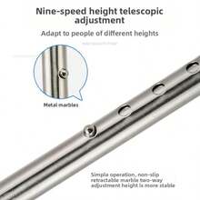 Quad Cane 4 Prong Small Base Feet Walking Stick Mobility Aid Height Adjustable - Silver - View 11