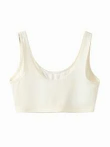 Balabala Top sin mangas de verano para niñas, sujetador bralette de seda de hielo anti-asomo - tono amarillo - Ver 2