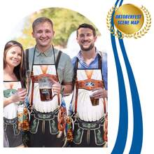 2pcs Different Styles Oktoberfest Aprons, Women's German Bavarian Oktoberfest Dress, Tight Fit Costume, Novelty Aprons Suitable For Bavarian Beer Festival, Kitchen Cooking, BBQ Party - Cute Apron - View 6