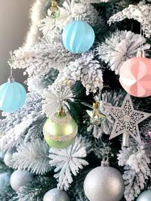 Bộ 44 món đồ trang trí cây thông Noel nhiều màu sắc, đồ trang trí đám cưới, mặt dây chuyền tráng miệng, đồ trang trí lễ hội cho bữa tiệc tại nhà, quà tặng trang trí cho cây, đồ trang trí Giáng sinh, bộ bóng Giáng sinh nhiều màu sắc, đồ trang trí bằng nhựa chống vỡ cho cây, tiệc ngày lễ, trang trí kỷ niệm ngày cưới - Nhiều màu - Xem 5