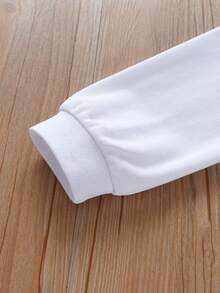 Girls' White Cotton Stretch Undershirt - White - View 5