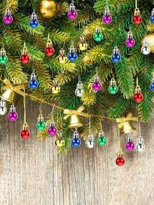 20/10 Stücke Mini Weihnachtskugeln, bunte runde Weihnachtsbaum Dekorationen, Hängedekoration, für Weihnachtsbaum, Kranz, Fenster, Garten, Feiertagsparty, Weihnachtsdekoration