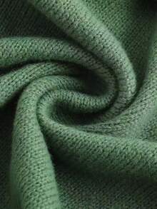 1pc Men V-Neck Autumn/Winter Knitted Vest, Solid Color Casual Pullover Sweater Vest