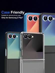 1 套相机镜头保护膜,兼容三星 Galaxy Z Flip 7,独立金属环钢化玻璃镜头盖,【强力粘合】超薄高清透明镜头盖,银色,适合日常、办公、家庭使用,防水、防震、防摔、防刮擦。 - 銀色 - 查看 3