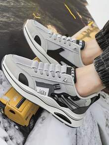 Herren Schnür-Sportschuhe mit Stoßabsorption und rutschfester Sohle, Markenentwurf, langanhaltend & bequem für Outdoor-Laufen, Training, Fitnessstudio, geeignet für den Lässig sport