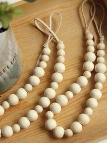 2pcs Bohemian Style Wooden Bead Curtain Tie Backs, Multiple Color Options - Multicolor - View 12