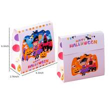 5 kolorowych pudełek na prezenty na Halloween z upiornymi nadrukami, idealne na paczki z upominkami na imprezę, do rozdawania słodyczy, jako akcenty dekoracyjne do domu, na imprezy halloweenowe i jako świąteczny upominek