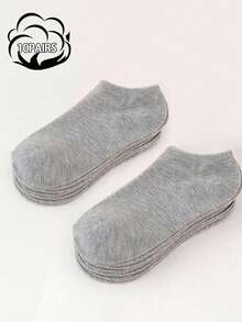 5 Pairs Solid Color Basic Socks, Soft & Lightweight Unisex Low-Cut Socks, Suitable For Women's Leggings And Pantyhose