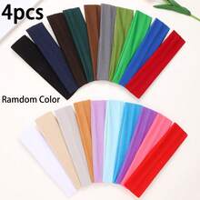 18 Stück/4 Stück Mehrfarbige elastische schweißabsorbierende Sport-Stirnbänder für Frauen & Männer, Yoga-/Lauf-Haaraccessoires, Herbst-Kopftuch, Damen Bandana, modischer Haarkranz, Herbst-Haarband