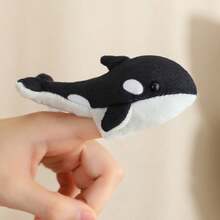 1pc Cute Cartoon Ocean Animal Finger Puppet Plush Doll, Shark, Orca, Storytelling Hand Puppet, Bird Finger Puppet (Parrot, Peacock, Eagle), Educational Doll, Birthday/Christmas Gift - Multicolor - View 17