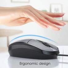 Wired Computer Mouse, USB Optical Mouse For Gaming,Home,Business And Office Work,Black Wire Computer Mice Compatible With Laptop Pc Computer Desktop. - màu đen - Xem 2