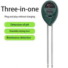 1pc High Precision 3-In-1 Soil Test Kit, Flower & Plant Growth Measurement, Brightness, Moisture, PH Tester, Gardening Tool - Dark Green - View 2