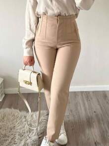 Women Pants - Beige - View 3
