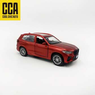 C C A 1:43 比例宝马 X5M 合金车模 - 红色，车门可开，后轮驱动功能，做工精细，男女皆宜，收藏佳品，万圣节、圣诞节、生日礼物，桌面摆件