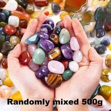 10/20/50/100/200/300/500/1000/2000g/Bag Natural Tumbled Gemstones And Mixed Color Crystals Bulk - Various Tumbled Polished Gemstones Rocks Stones For Home Decor