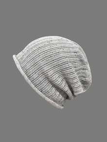 1pc Women's Colorful Polka Dot Thin Striped Headband, Versatile Knitted Beanie Hat, Suitable For Spring/Summer, Winter Women