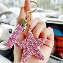 1pc Car Keychain Creative Star Keychain - Suitable For Bags And Car Keys - Give To Friends And Family, Suitable For Ramadan, Valentine's Day, Christmas, Birthdays, Ladies' Halloween, And Thanksgiving Gifts Halloween Accessories Teachers Day Gift Ideas