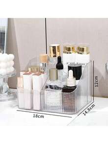 1 pièce Boîte de rangement à compartiments de bureau, organisateur à 3/4 grilles convenant pour le bureau, la cuisine, les produits de beauté, les cosmétiques, les stylos, les bijoux, la papeterie et autres articles de bureau essentiels, peut s'adapter à votre salle de bain, votre coiffeuse, votre bureau ou votre cuisine