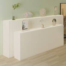Soporte de exhibición plegable de papel con estantes, para exposición, muestras, cosméticos, bolsos, zapatos, uso comercial - Blanco - Ver 2