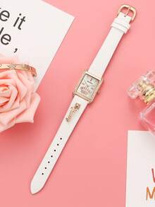 Juicy Couture Ladies Watch Women Rose Gold Watch & Bracelet with Charms Crystal Bracelet Watches Set Quartz Wristwatches for Women Great Gifts - 黑色 - 查看 9