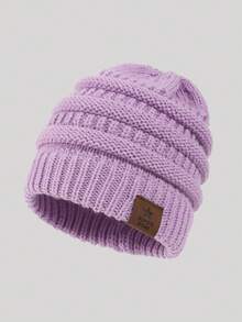 1/2 件婴儿无檐帽柔软温暖针织婴儿冬帽，可爱新生儿和幼儿冬帽 - Winter Hat - 查看 15