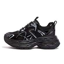 CAMEL CROWN Women's Sports Casual Shoes, Autumn Fashion Chunky Sneakers, Height-Increasing Retro Versatile Comfortable Sports Shoes - Black - View 5