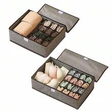 1pc Fabric Drawer Type Underwear Storage Box, Home Use Socks Panties Organizer, Wardrobe Intimate Apparel Storage Solution - Multicolor - View 5