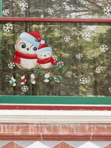 1/2/3pcs Christmas Wall Stickers, Christmas Decoration Snowflake Bird Stickers, Living Room Window Glass Beautification Decorative Wall Stickers, Self-Adhesive And Detachable, No Electricity Required.Perfect And Christmas Gift For Couples, Parents And Friends. Christmas Decorations Christmas Decorations Home Home Decor Room Decor