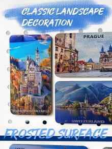 1 件世界建筑冰箱贴，各个国家和地标的 3D 创意冰箱贴，旅行纪念品磁性贴纸