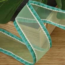 银色金属雪纺丝带,DIY服装,帽子,礼品盒,花卉装饰,蝴蝶结,发饰材料 - 彩色 - 查看 29