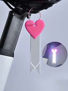 3pcs Bicycle Safety Flag With Heart-Shaped Reflective PVC Taillights - Multiple Colors With Chain Night Riding Accessories, High Visibility Reflective Equipment Suitable For Cycling, Walking, Running, Backpacking, Helmets, And Dog Walking - Multicolor - View 6