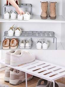 1 pieza Separador de estantería expandible, sin necesidad de perforar, organizador de almacenamiento de cobertura completa para armario, cocina, dormitorio, tocador de baño - Multicolor - Ver 3