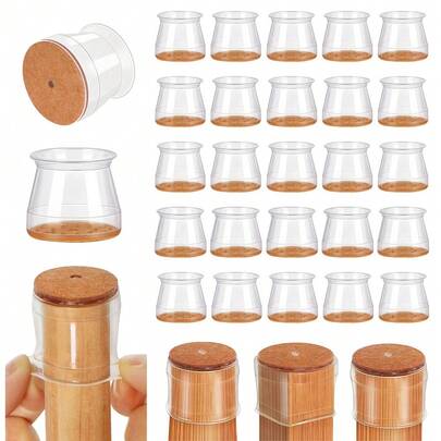 4/16 piezas Protectores de piso para patas de silla redondas - Silencian pisos ruidosos, contra arañazos, deslizamiento suave - Almohadillas para muebles, deslizadores de muebles hechos de fieltro suave, protegen el piso y las patas de mesas y sillas (Marrón)