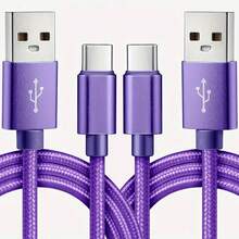 1条USB Type-C快充线，尼龙编织，长度可选3.3英尺/6.6英尺/10英尺，USB-A转USB-C充电线，兼容三星Galaxy S25/24/S23/S22/S21、vivo、OPPO、红米手机，兼容 16/16 Pro Max/15/15 Plus/15 Pro/15 Pro Max，兼容红米和一加手机 - 彩色 - 查看 27