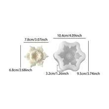 1 pieza Molde de silicona 3D en forma de copo de nieve navideño - Para velas, jabón, resina y manualidades de arcilla blanda/pegamento de goteo, herramienta decorativa de arte manual