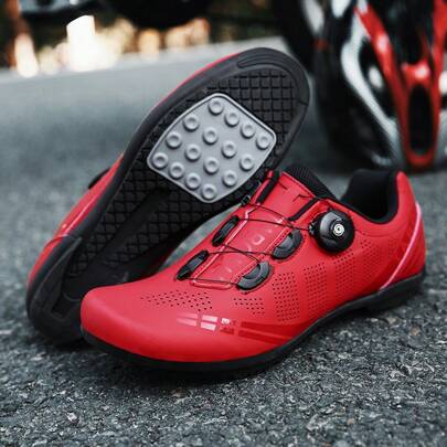 Men's Professional Cycling Shoes,Rubber Outsole Bicycle Shoes,Comfortable Interior,High Durability Space Upper,Stylish Design For Smooth Outdoor Cycling