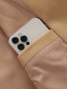 RANTAR Mens Trench Coat Slim Fit Notched Collar Fall Winter Single Breasted Pea Coat Warm Soft Overcoat - Màu Khaki - Xem 5